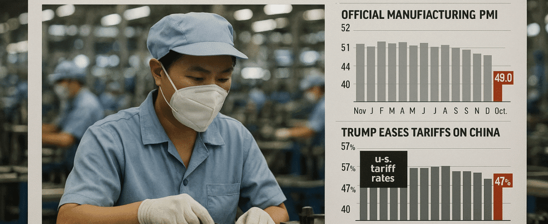 China’s Manufacturing Sector Struggles for Seventh Straight Month Amid Trade Tariff Pressures