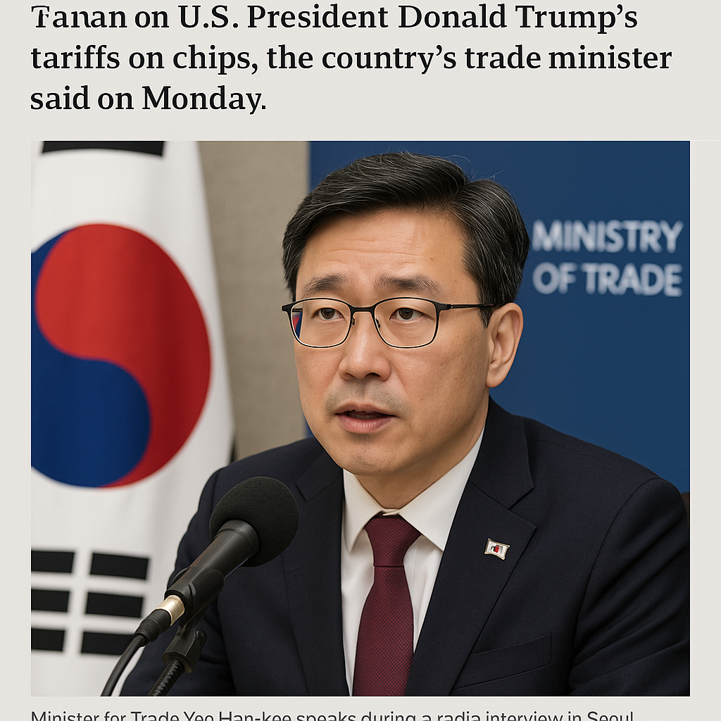 South Korea sees room for cooperation with Taiwan on US chip tariffs, trade minister says