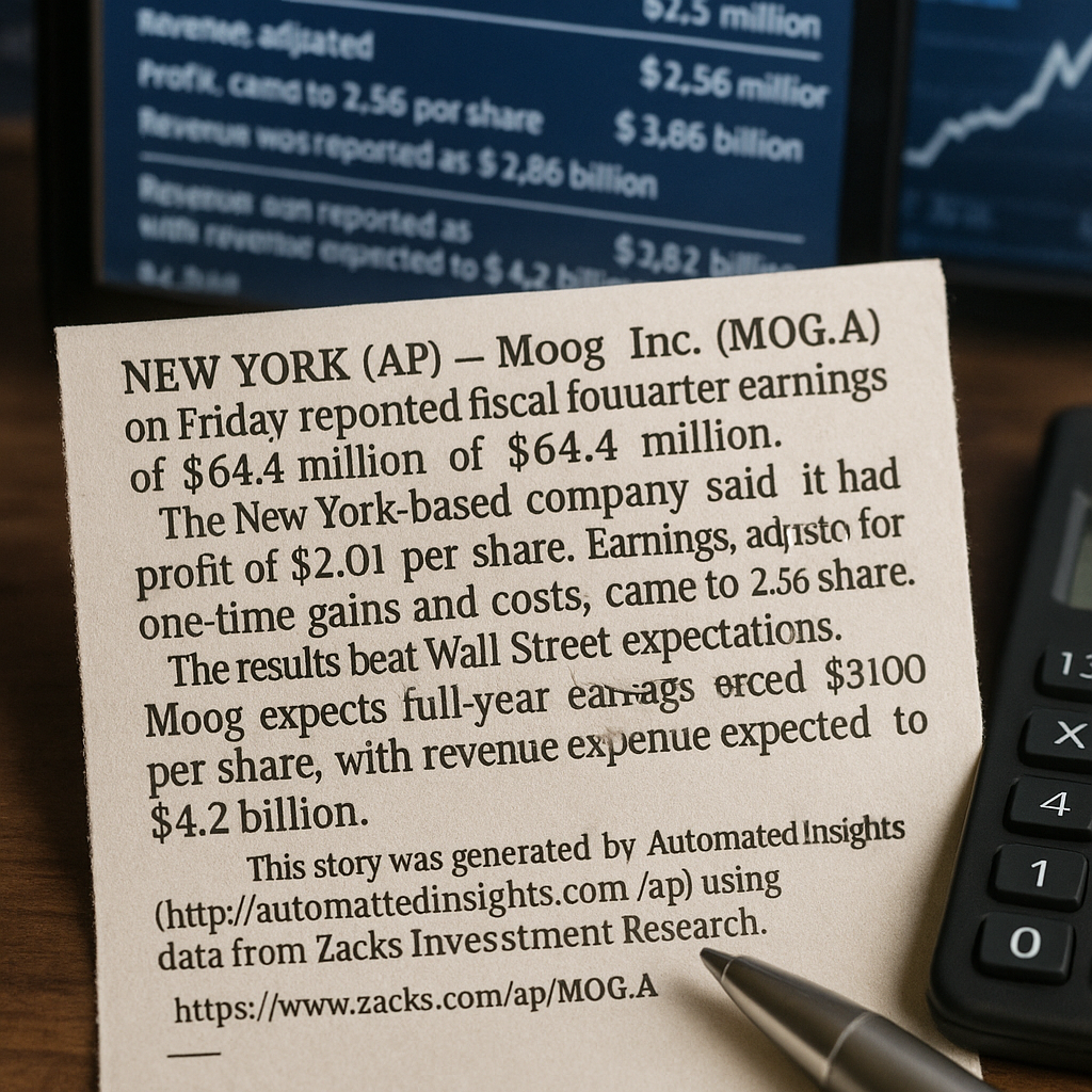 Moog Inc. Reports Strong Fiscal Q4 Earnings