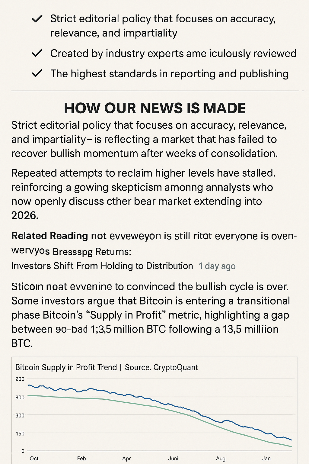 Bitcoin’s Profitable Supply Paves Way for Potential Bullish Shift in Early 2026