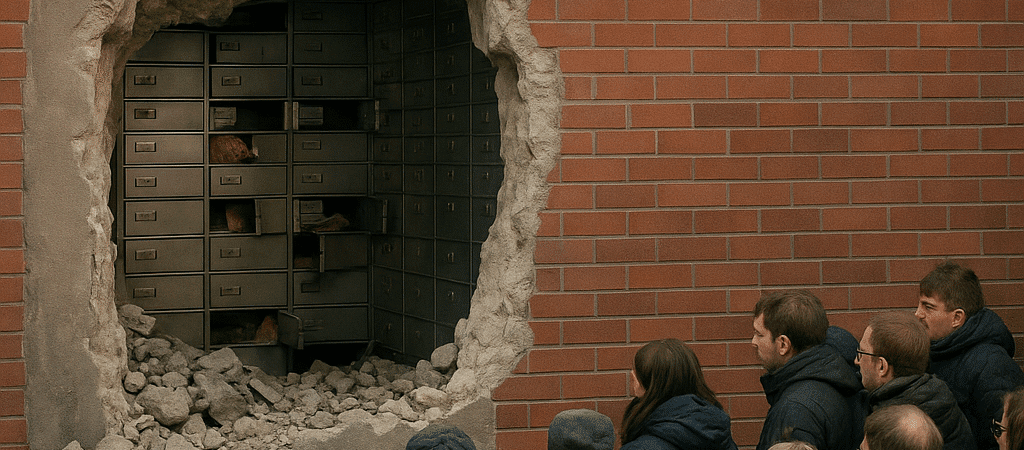 Robbers Drill into German Bank Vault, Stealing Millions