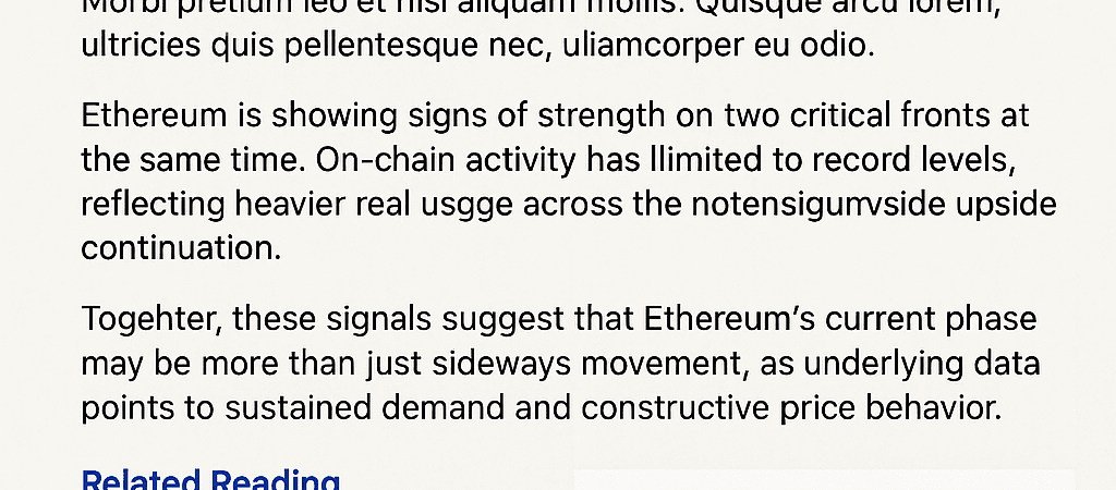 Surge in Ethereum Network Activity Indicates Potential for Continued Growth