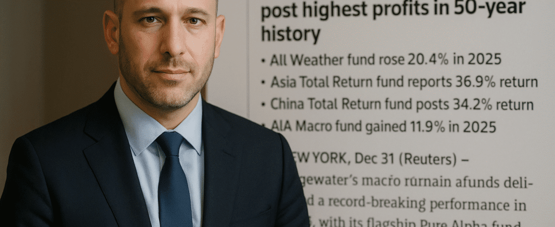 Bridgewater’s Pure Alpha Fund Rises 33% in 2025, Leading the Hedge Fund Sector