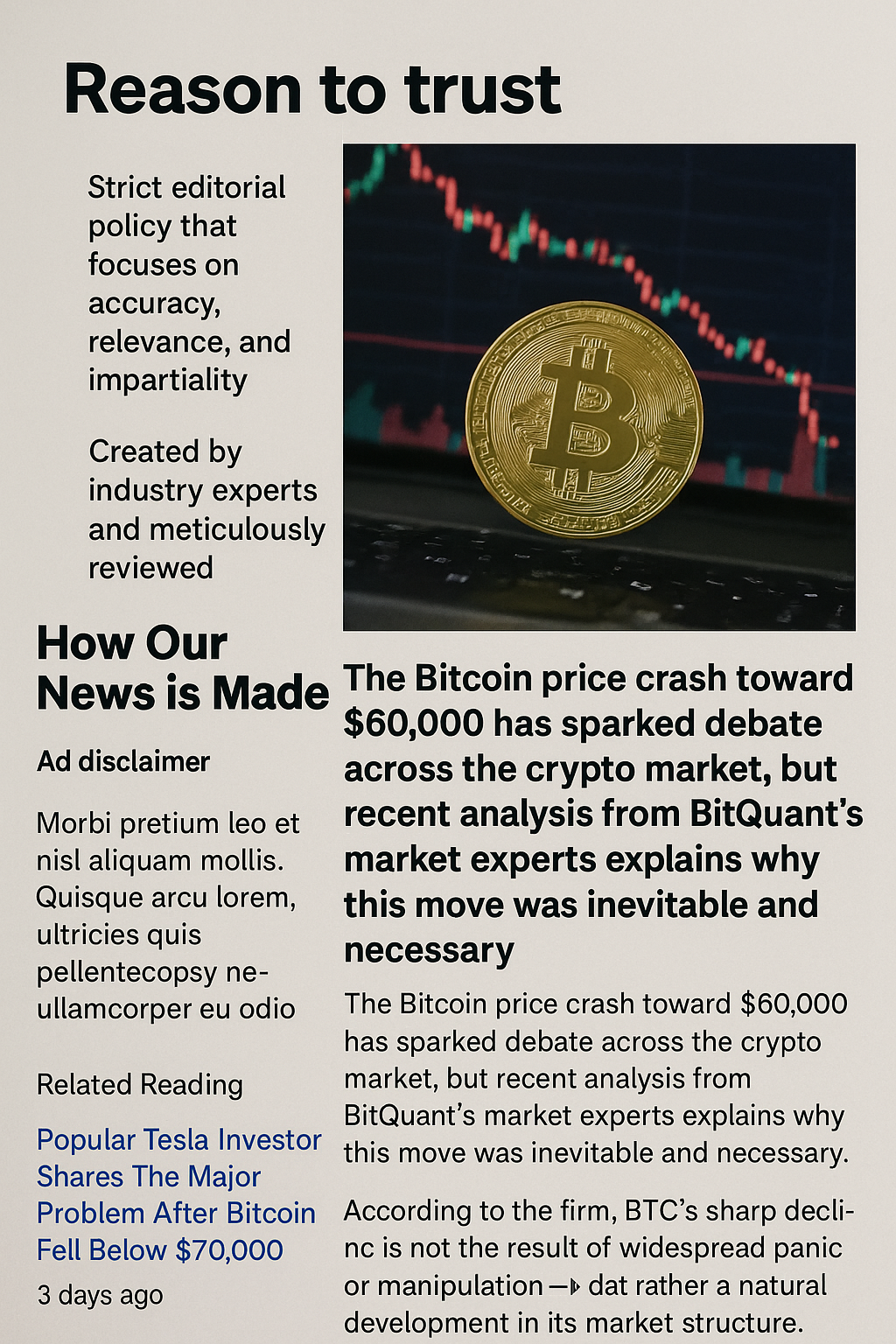 The Necessity Behind Bitcoin’s Dip to $60,000