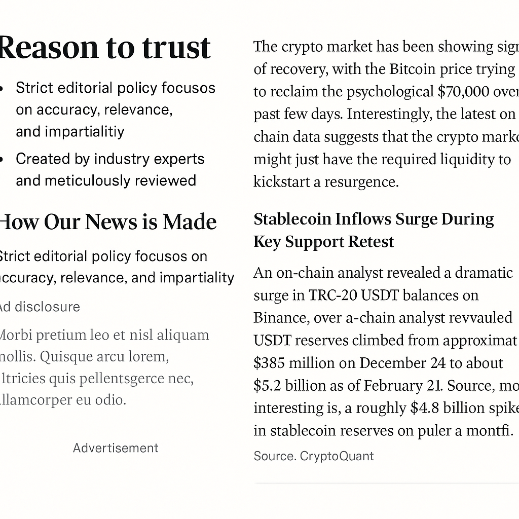 Could Bitcoin Retail Investors Be Ready to Buy Again? Rising TRC-20 USDT Reserves Indicate Potential
