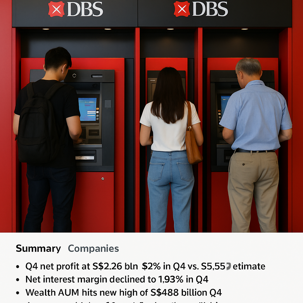 DBS Group Reports Q4 Earnings Below Expectations, Cautions on 2026 Rate Challenges