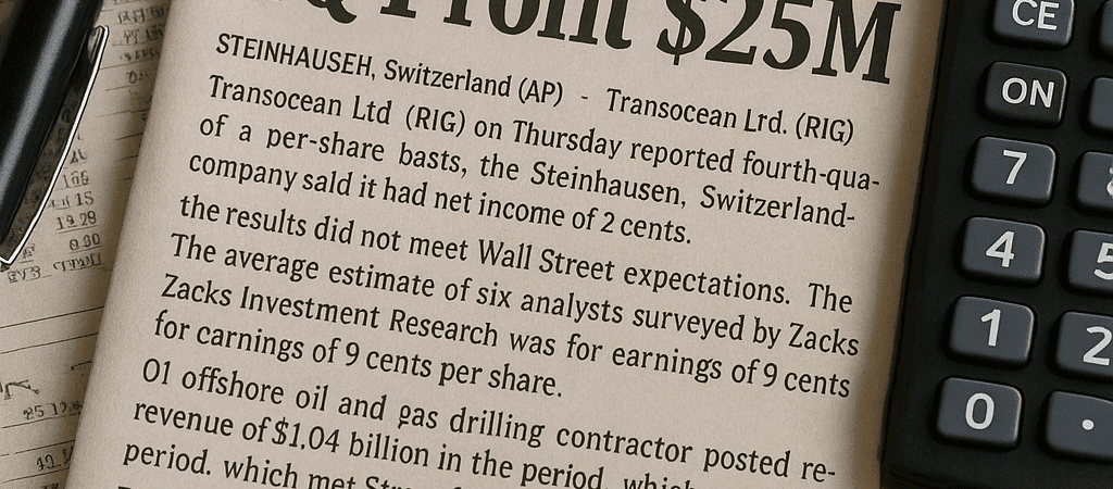Transocean Reports Q4 Earnings