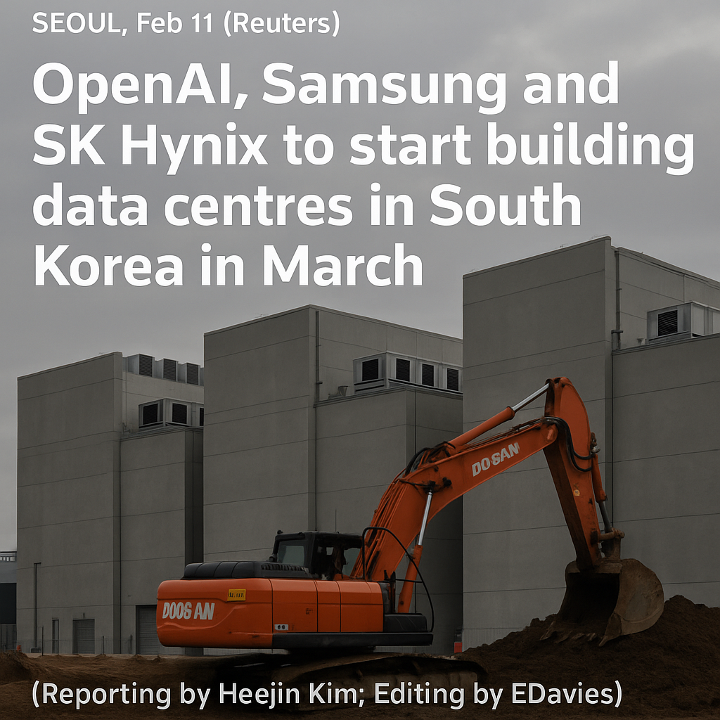 OpenAI, Samsung, and SK to Begin Data Center Construction in South Korea in March, Announces Minister