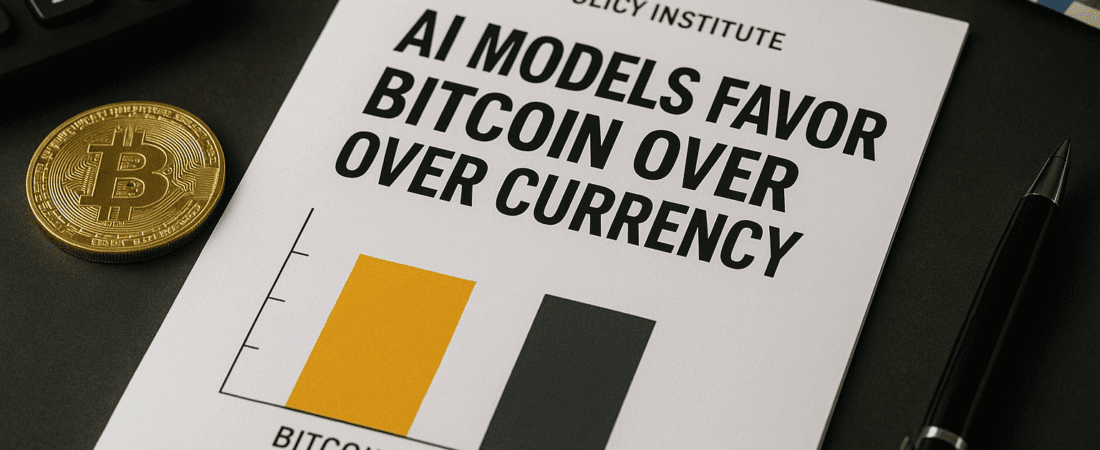 AI Models Favor Bitcoin Over Traditional Currency and Stablecoins, New Study Reveals